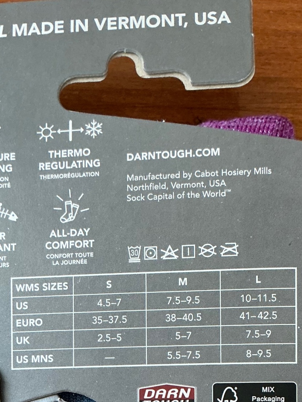 Darn Tough Hike Trek Micro Crew Socks Lightweight Hiking Bears - Picture 7 of 8